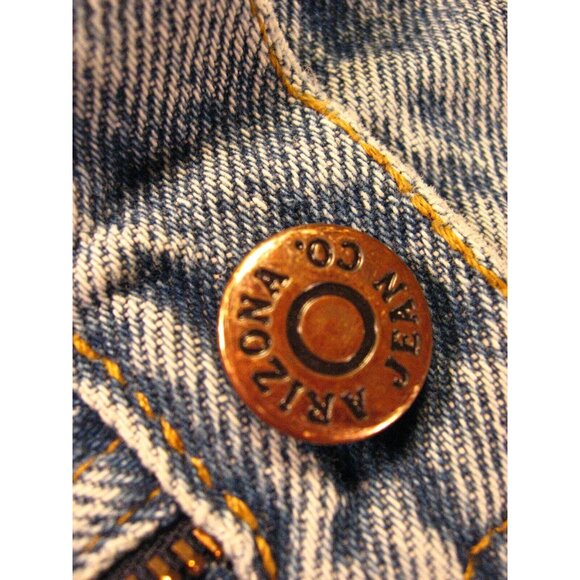 ARIZONA JEAN COMPANY Womens CUTOFF Jean Shorts 26 MEASURED Blue Distressed - Picture 5 of 7